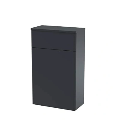Image of nuie CLA1441 Classique Traditional Bathroom Floor Standing WC Toilet Unit (Concealed Cistern and Pan Not Included), 500mm, Satin Anthracite