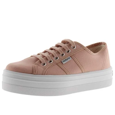 Image of Victoria Girl&#039;s Barcelona Lona Sneaker, Makeup, 2.5 UK