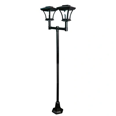 Image of GardenKraft Twin Head Decorative Solar Lamp Post