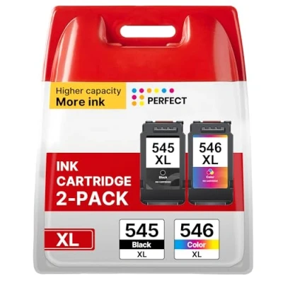 Image of 545XL 546XL Ink Cartridges Replacement for Canon 545 546 PG CL XL Black and Colour Pixma TS3350 TS3150 MG3050 MG2550S MG2950 TR4550 TR4551 TR4650 MX495 TS3355 Printer