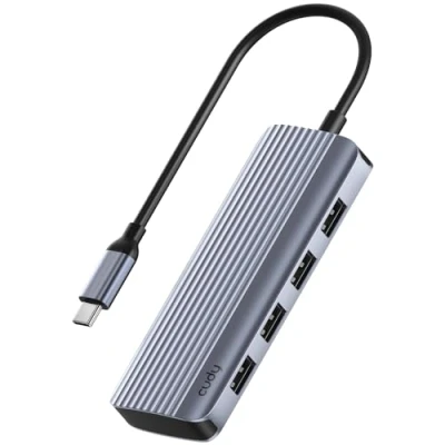 Image of Cudy UH500 USB C Hub for Laptop/PC, Gigabit 3.2 Multiport Adapter, 4K HDMI 30Hz, Compatible with Mac/Windows/Linux Systems, Charging Supports