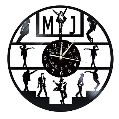 Image of Smotly Vinyl wall clock, Michael Jackson designed large clocks, hand made clock gifts. (Gift hook),A