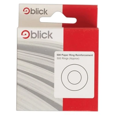 Image of Blick Reinforcement Rings, White, Vinyl, Circular, 500 Labels, for Home, Office, Family, School