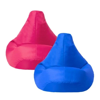 Image of Bean Bag Bazaar Kids Gaming Chair, Indoor Outdoor Bags, Pink Blue, 69cm x 59cm, Large, 2 Pack