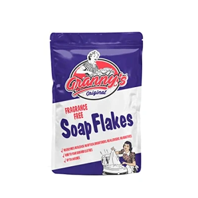Image of 1 x Granny&#039;s SOAP FLAKES Original Fragrance Free 425g Bag No Allergens Bleach