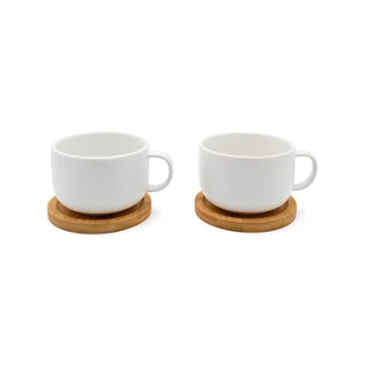 Image of Bredemeijer Umea Tea Cup, 250 ml, White, Set of 2
