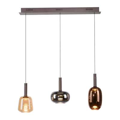 Image of Paul Neuhaus, Irides LED hanging light, length 90 cm, coloured, glass