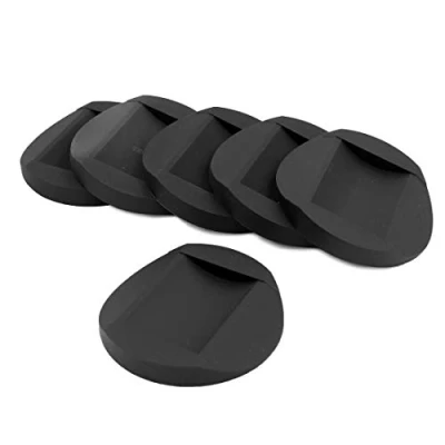 Image of 6 Pieces Furniture Caster Cups,Furniture Coasters Anti Sliding Floor Protectors Feet Protector Pads for All Floors &amp; Wheels, Sofas and Bed(Black)