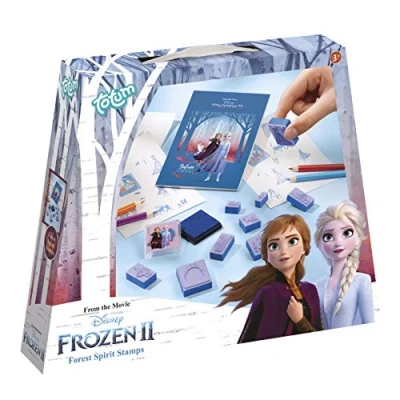 Image of TM Essentials 680678 Stempelset Disney Frozen II Set with Assorted Stamps, Pens and a Colouring Pad by Anna Elsa Gift for Kids, Multicoloured, Mittel
