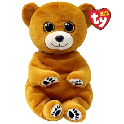 Image of TY Duncan Bear Beanie Bellies Medium 24cm Squishy Baby Soft Plush Toys Collectible Cuddly Stuffed Teddy