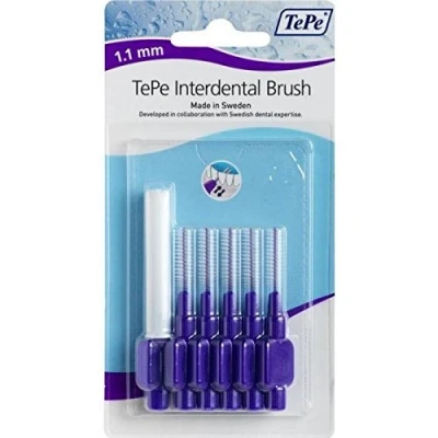 Image of Tepe 1.1 mm Interdent Purple Brushes (Pack of 6)