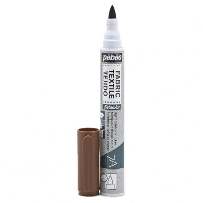 Image of Pebeo 7A Light Brown Fabric Marker 1mm