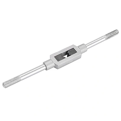 Image of ExcInter Adjustable Tap Reamer Wrench 1 Pcs M1 M8 Silver Tapping Handle for Holder Engineers and Die Set Thread Cutting Tool