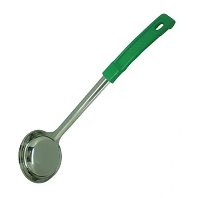 Image of Vogue DP016 Stainless Steel Solid Spoodle, 118 mL Capacity, Green