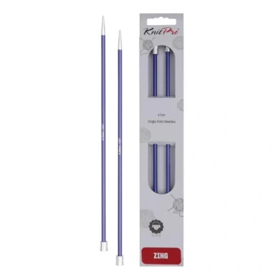 Image of Knit Pro KP47240 Zing: Knitting Pins: Single Ended: 25cm x 4.50mm, 4.5mm Purple