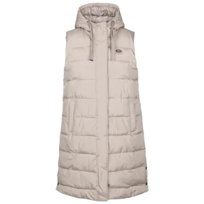 Image of Trespass WoMens Gilet With Grown On Hood Long Length Padded Leona