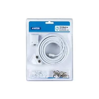Image of STATUS TV Aerial Cable Extension Kit White 15m Lead S15MTVAEKX12