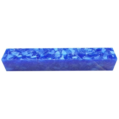 Image of CHARNWOOD Woodturning AB12 Crush Acrylic Pen Blank Light Blue &amp;White
