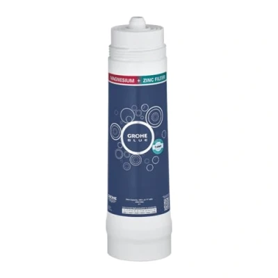 Image of GROHE Blue Magnesium + Zinc Filter (Enriches Water with Up to 35mg/l and 3mg/l Zinc, 400L Capacity at 17 dGH, Compatible Home, Professional, Red, Pure), 40691002