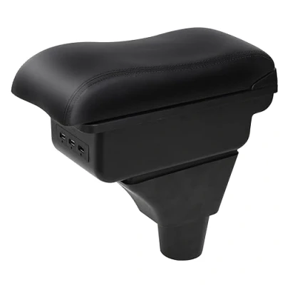 Image of Car Armrest Compatible with FIAT PANDA II Interior Arm Rest Center Storage Box USB Port Retrofit Parts