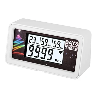 Image of Jayron Backlight Digital 9,999 Days Countdown Timer Large LCD Screen Clock for Retirement Wedding Holiday Christmas Event Classroom Cruise