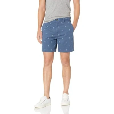 Image of Amazon Essentials Men&#039;s Classic Fit 7&quot; Chino Short, Navy Anchor, 30W