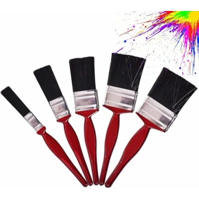 Image of Professional Paint Brushes with Strong Bristle Brush Heads 5 Pcs Pack, Art Supplies, Set Outdoor Painting Decorating Tool for Supplies &amp; Home Decor