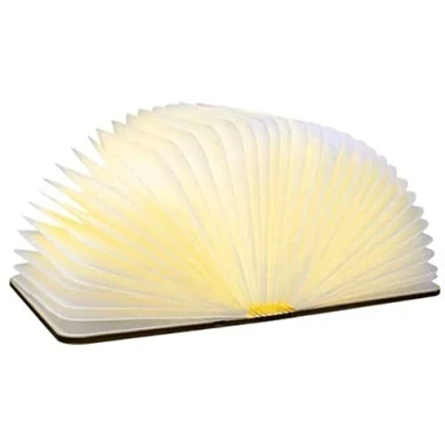 Image of Gingko GK12W3 LED Smart Book Light Ornamental White Warm Maple Wood Small Lamp,Beige,12.2x9x2.5 cm