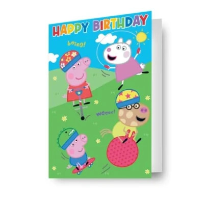 Image of Peppa Pig Birthday Card 3D Effect Lenticular A Fantastic For All Occasion
