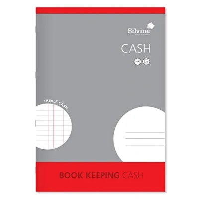 Image of Silvine A4 Book Keeping Cash, 32 Pages Printed &#039;Treble Cash&#039; Ref SJA4C