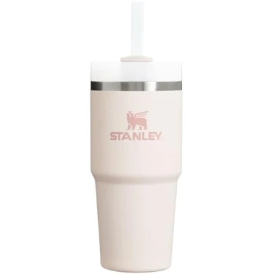 Image of STANLEY Quencher H2.0 FlowState Stainless Steel Vacuum Insulated Tumbler with Lid and Straw for Water, Iced Tea or Coffee, Smoothie More, Rose Quartz 2.0, 14oz