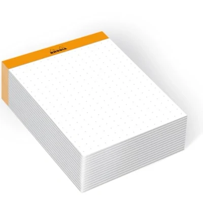 Image of RHODIA 194048C Memo Pad N13 Orange A6 11.5 x 16 cm Dot (Dotted) 240 Sheets 80g/m Practical and Compact Rhodiatime Collection