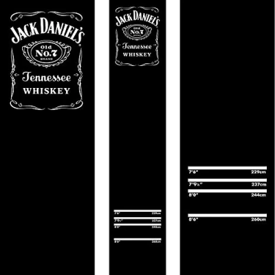 Image of Officially Licensed Jack Daniel&#039;s Black Carpet Darts Mat Non Slip Back JD Logo (MAT44)