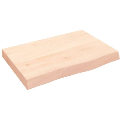 Image of vidaXL Bathroom Countertop 60x40x(2 6) cm Untreated Solid Wood