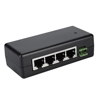 Image of 12 48V 4 Port PoE Power Supply Module Adapter ,4 Ethernet Injector, Gigabit Desktop Switch for IP Camera, Compatible with International Safety Standards