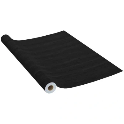 Image of vidaXL Self adhesive Furniture Film Dark Wood 500x90 cm PVC