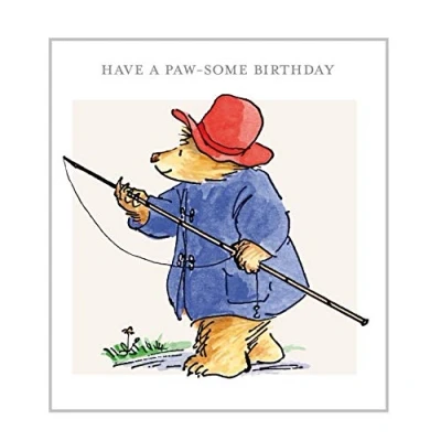 Image of Paddington Bear Have A Paw Some Birthday Greetings Card with White Envelope Museum Collection