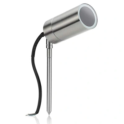 Image of Auraglow Deep Recessed Outdoor Stainless Steel Garden LED GU10 Path Spike Spot Light Fitting