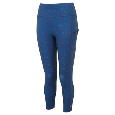 Image of Ronhill Running, Wmn&#039;s Tech Crop Tight, Tidal Raindrops, 8