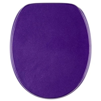 Image of Sanilo Soft Close Toilet Seat, Wide Choice of Glittering Seats, Stable Hinges, Easy to Mount (Purple)