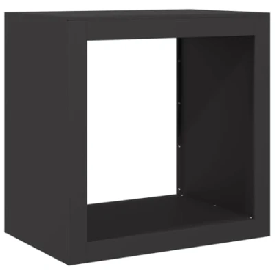 Image of vidaXL Firewood Rack Black 60x40x60 cm Steel