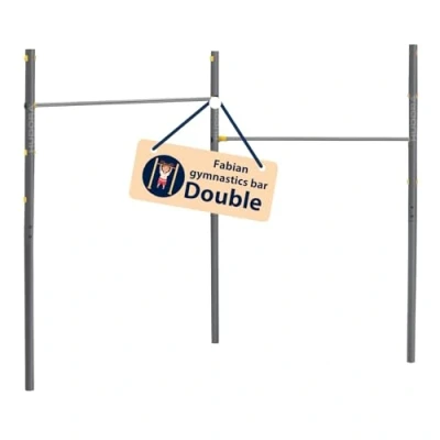 Image of HUDORA gymnastics bar Fabian Standard/Pro Single/double for children &amp; adults 4 level height adjustable Sturdy outdoor fitness up to 100kg