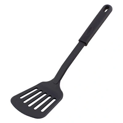 Image of N/A Plastic Household Kitchen Utensils Drain Design Split Pancake Turner Spatula Black