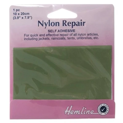 Image of Hemline H689. Green Nylon Self Adhesive Patch 10 x 20 cm by