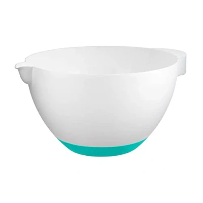 Image of Foglish Home &amp; Garden Plastic 3 Litre Round Mixing Bowls Dish Blue Non Slip Base Party Baking