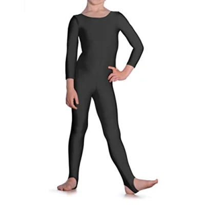 Image of Roch Valley Women&#039;s Nylon/Lycra Long Sleeve Nylon lycra Catsuit, Black, S UK