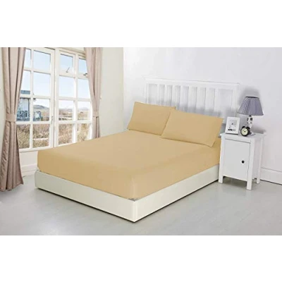 Image of Single Beige 16&quot;/40CM Extra Deep Fitted Sheet 14 Colours