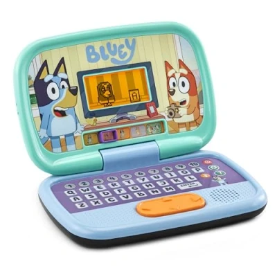 Image of VTech Bluey Game Time Laptop, Interactive Learning Laptop with Pre School Content, Official Character Toy for Kids, Letters, Numbers, Music, Gift Children 3, 4, 5, 6 Years, English Version