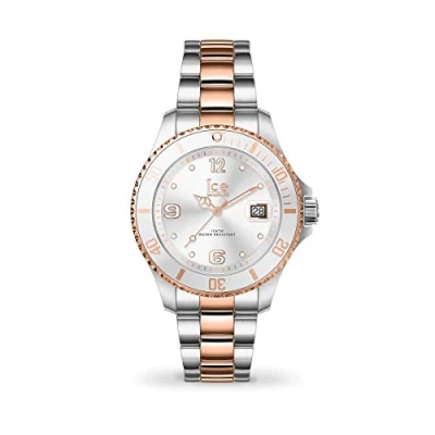 Image of ICE Watch Steel Silver rose Gold Women&#039;s Wristwatch with Metal Strap 017322 (Small)