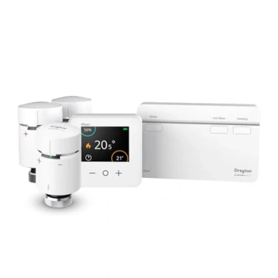 Image of Wiser By Drayton Smart Thermostat Heating Kit 2 with 3 x Radiator TRV &amp; Hot Water for Conventional Boiler Complete Control from Anywhere DIY Install